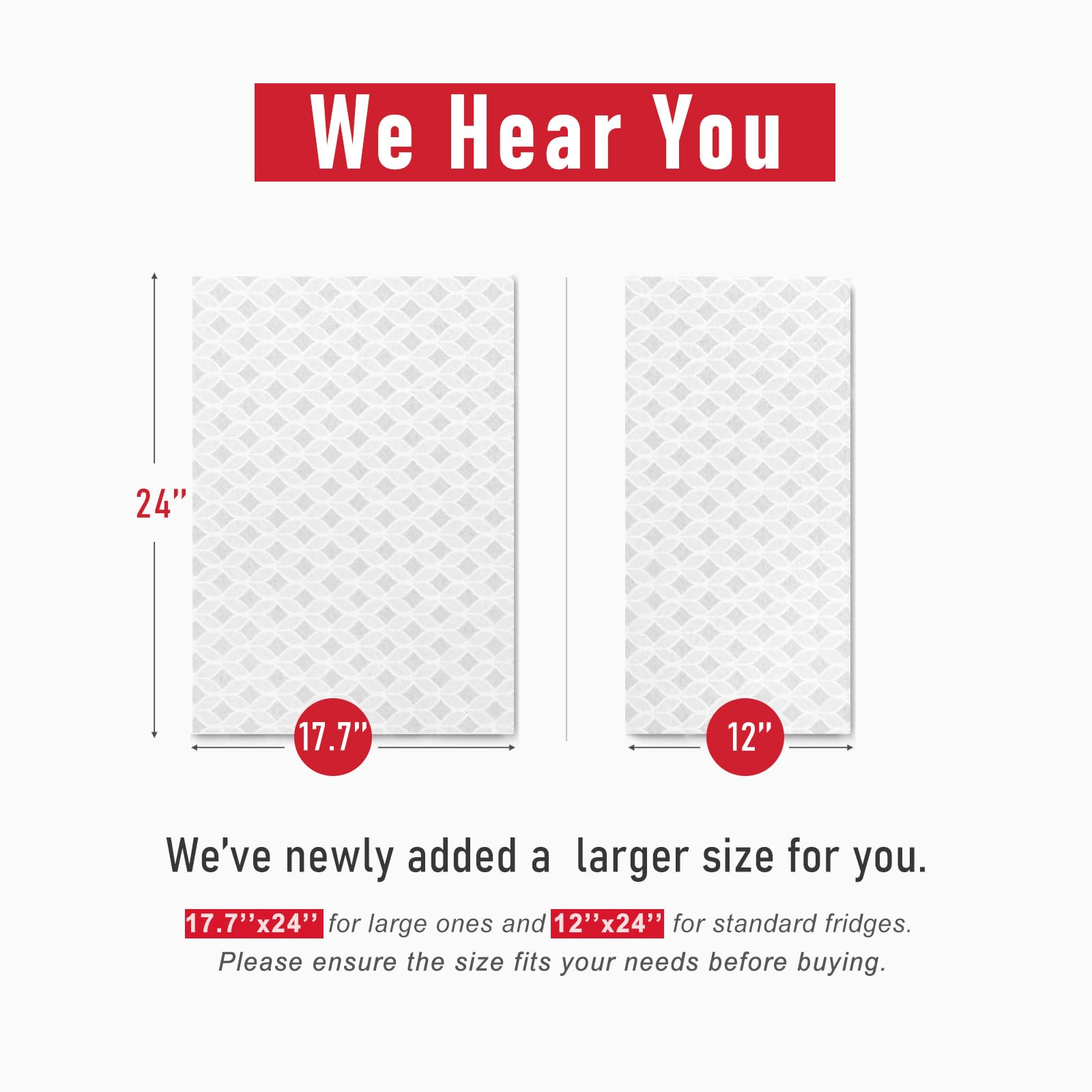 Refrigerator Liners (12 Sq Ft)