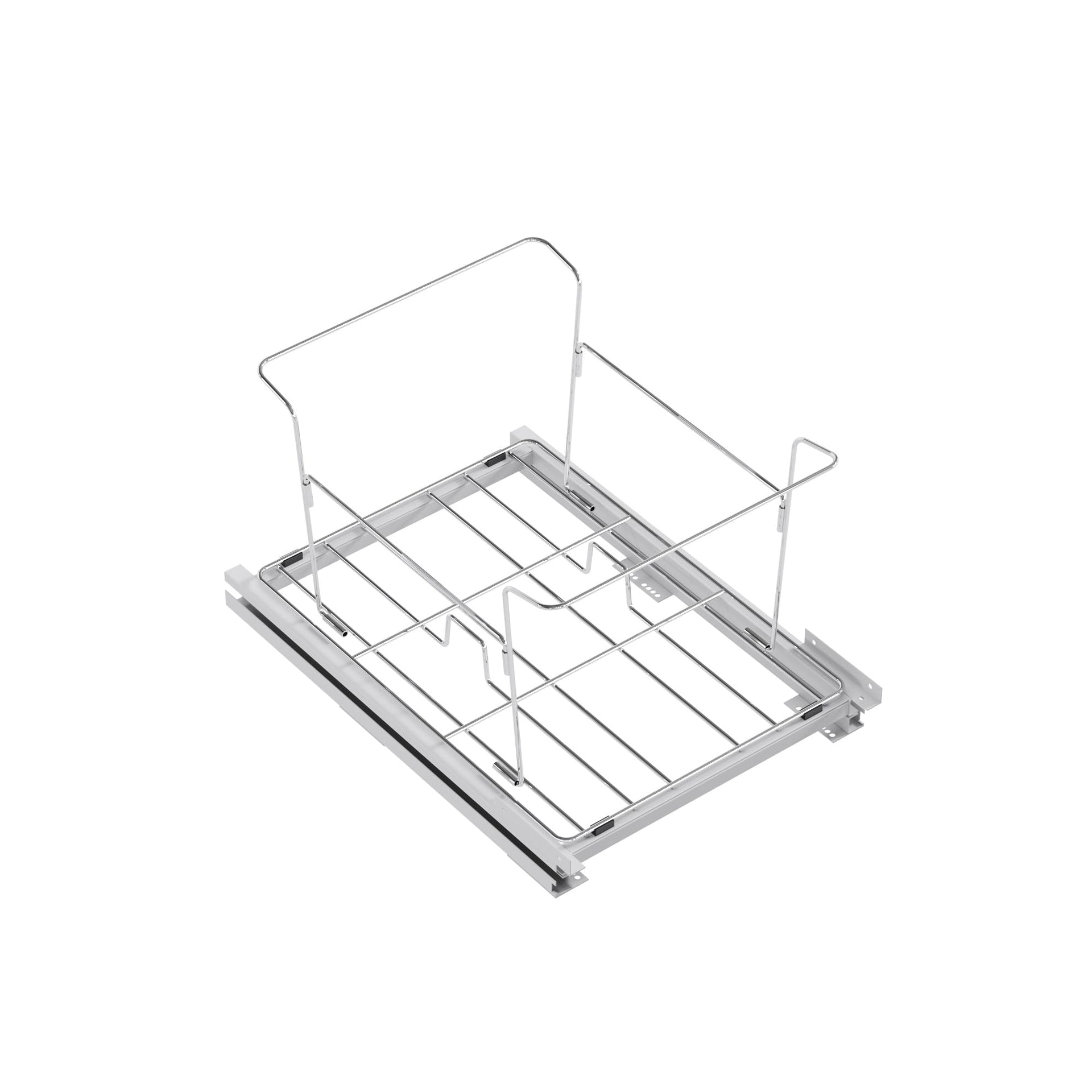 Dowell B18 Aluminum Base Wastebasket Pullout with Door Mount and Two 35Qt (2 Count)