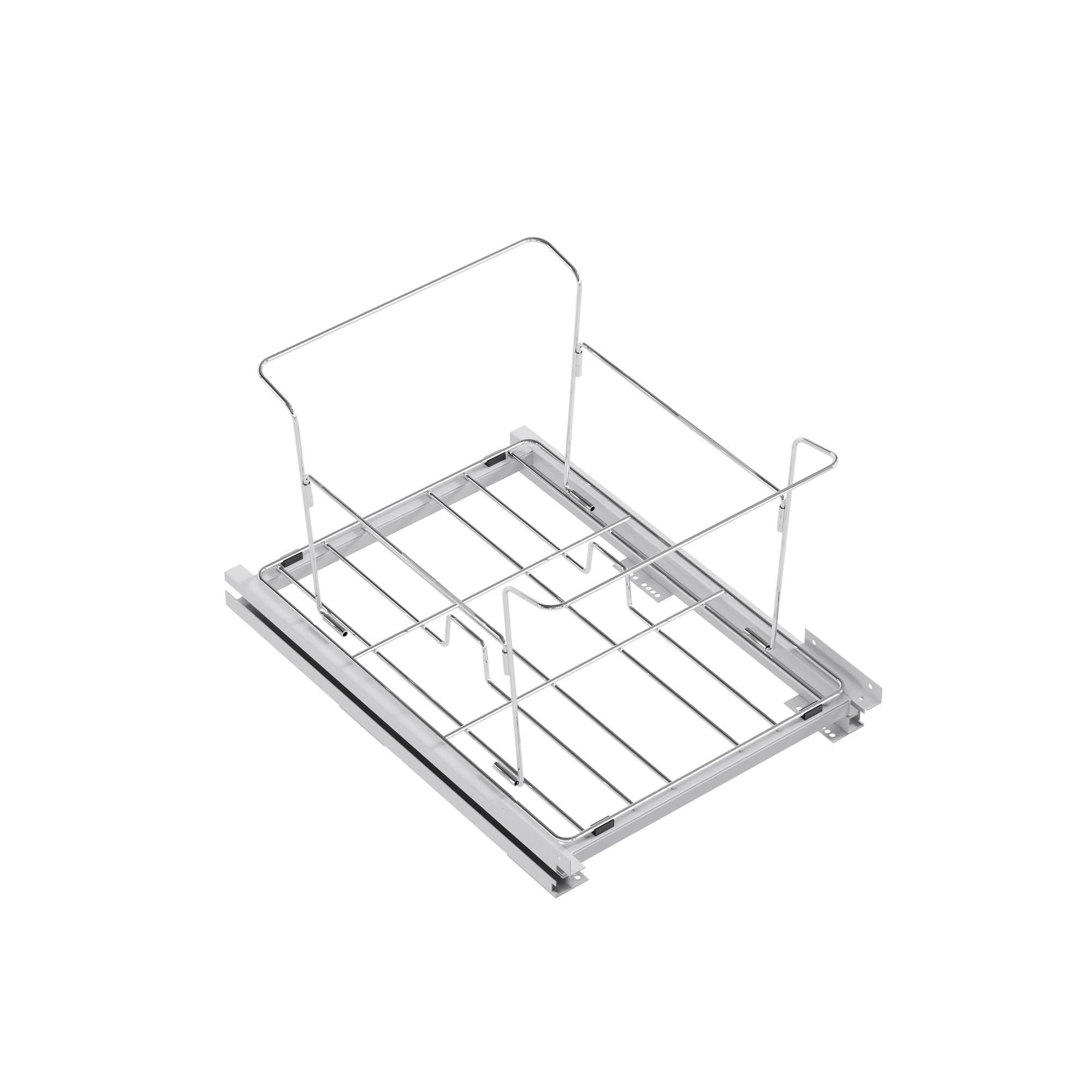 Dowell B18 Aluminum Base Wastebasket Pullout with Door Mount and Two 35Qt (2 Count)