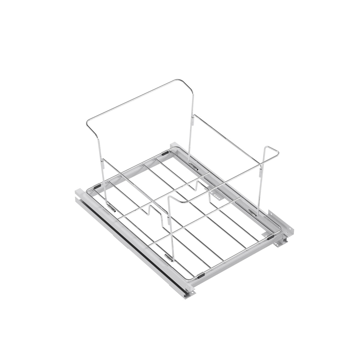 Dowell B18 Aluminum Base Wastebasket Pullout with Door Mount and Two 50Qt (2 Count)