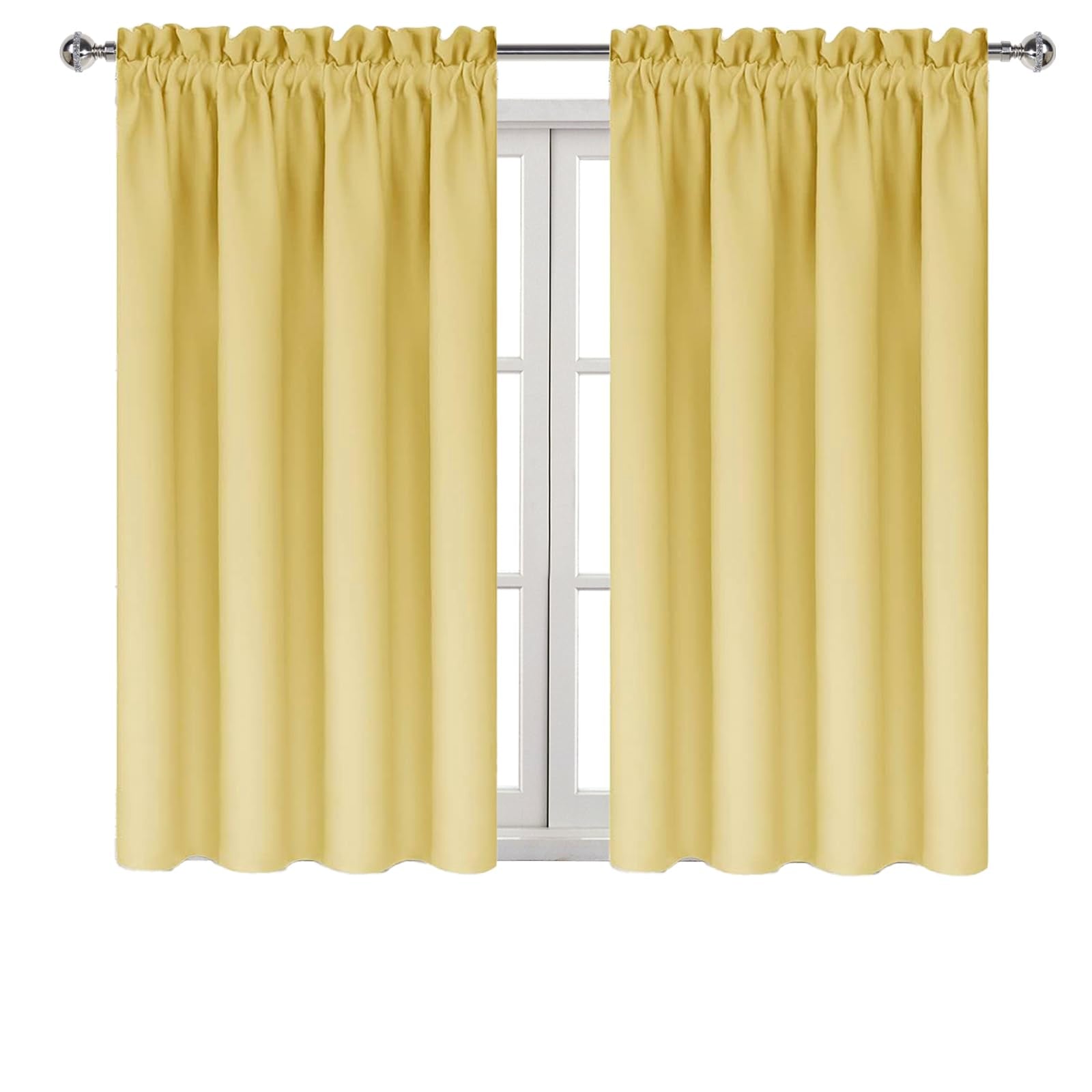 Blackout Curtains for Bedroom Living Room 38 x 45 Inch Long 2 Panels (2 Count)