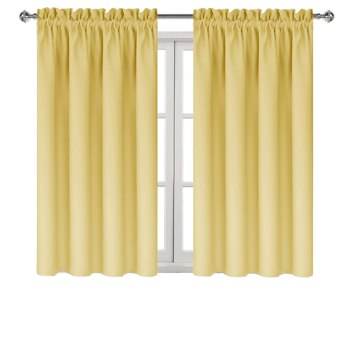 Blackout Curtains for Bedroom Living Room 42 x 45 Inch Long 2 Panels (2 Count)