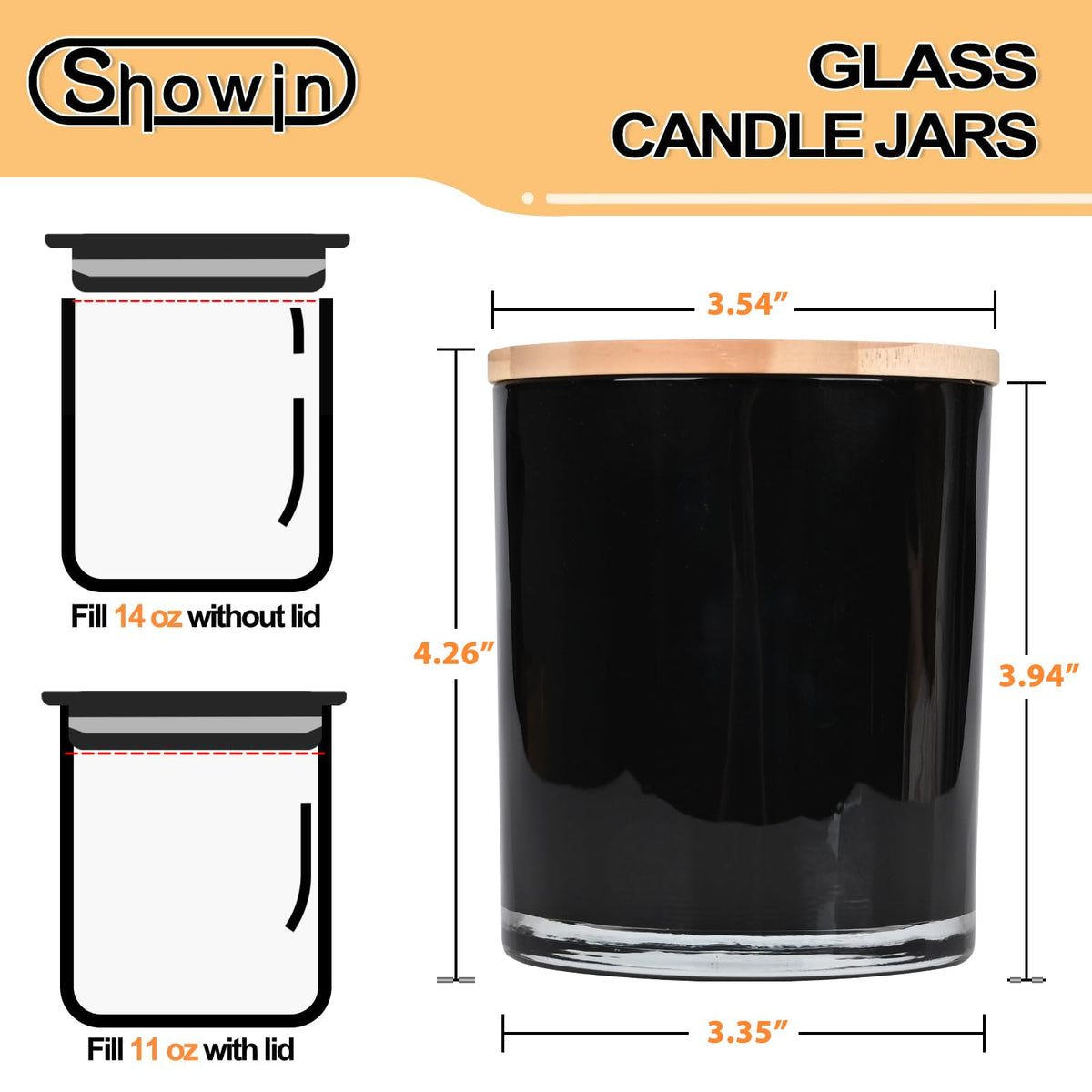 Thick Candle Jars for Making Candles 12 Pcs (12 Count)
