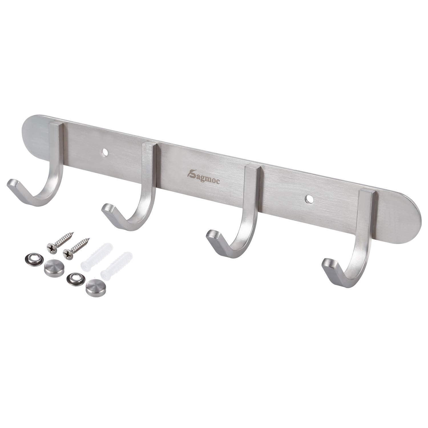 Coat Hook Rack Brushed Nickel