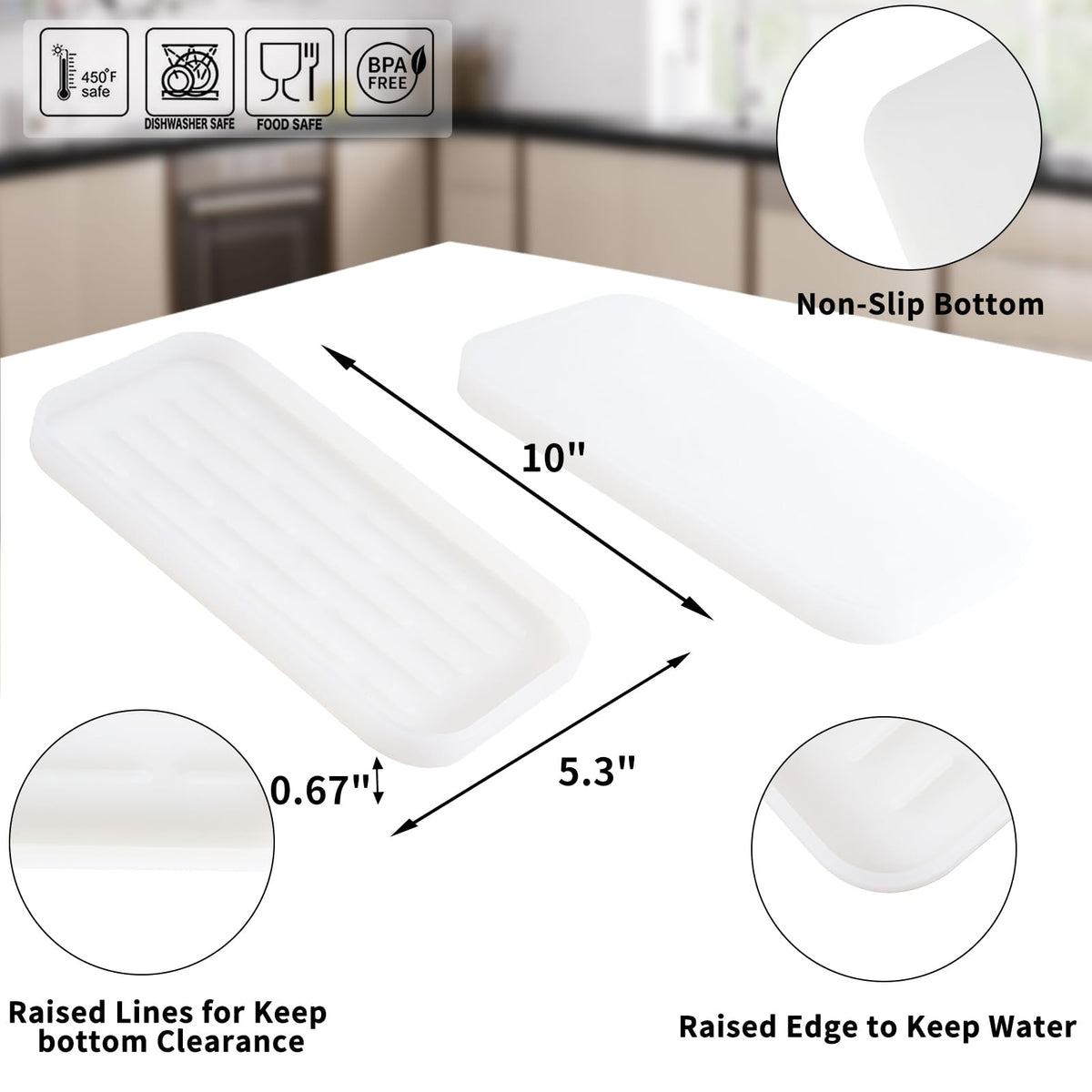 Silicone Kitchen Sink Organizer Tray for Multiple Usage