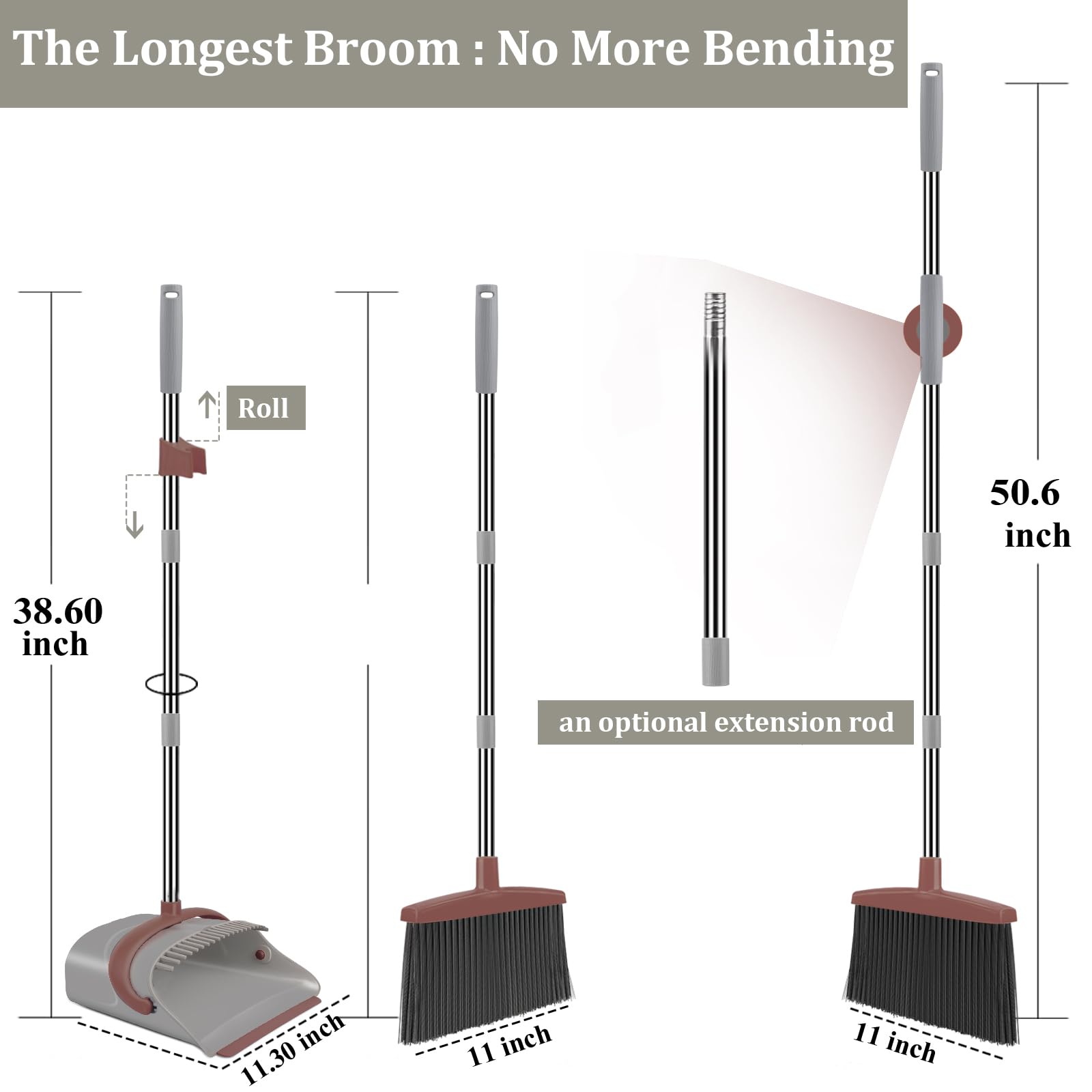 Broom with Dustpan Combo Set