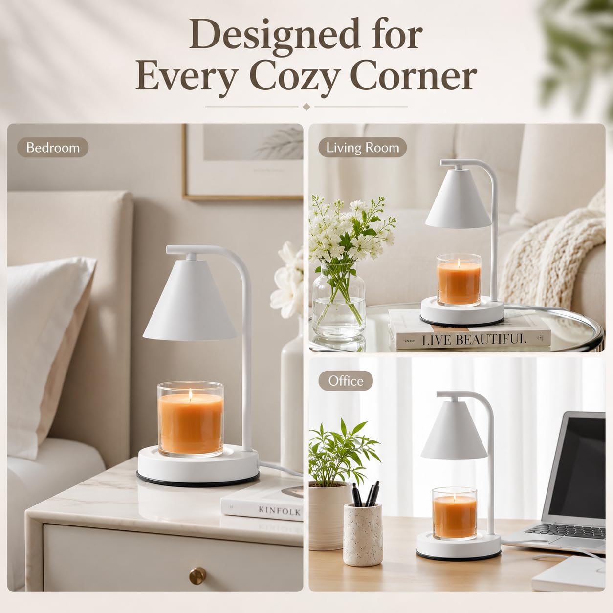 White Candle Warmer Lamp