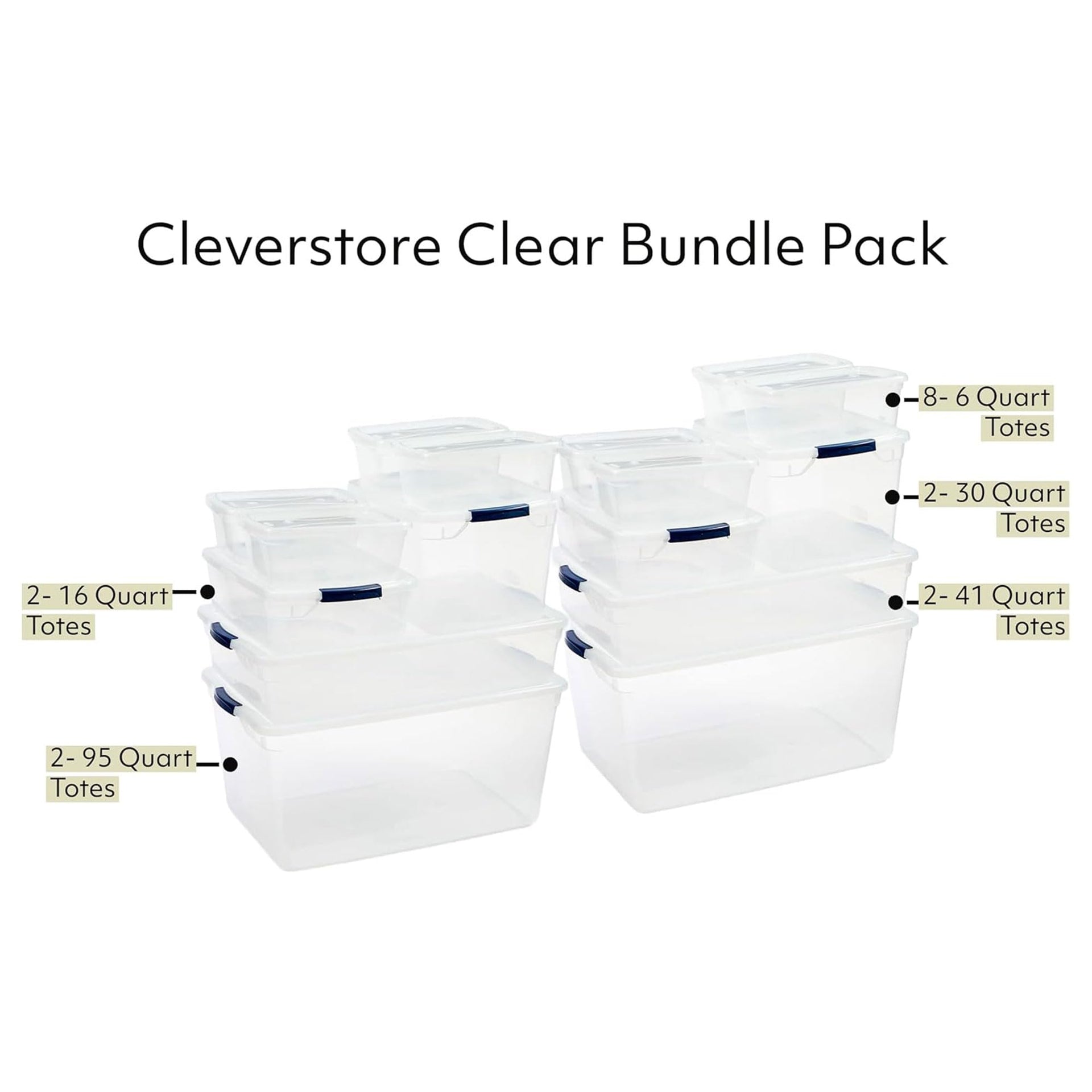 Cleverstore Clear Dorm Variety 16 (16 Count)