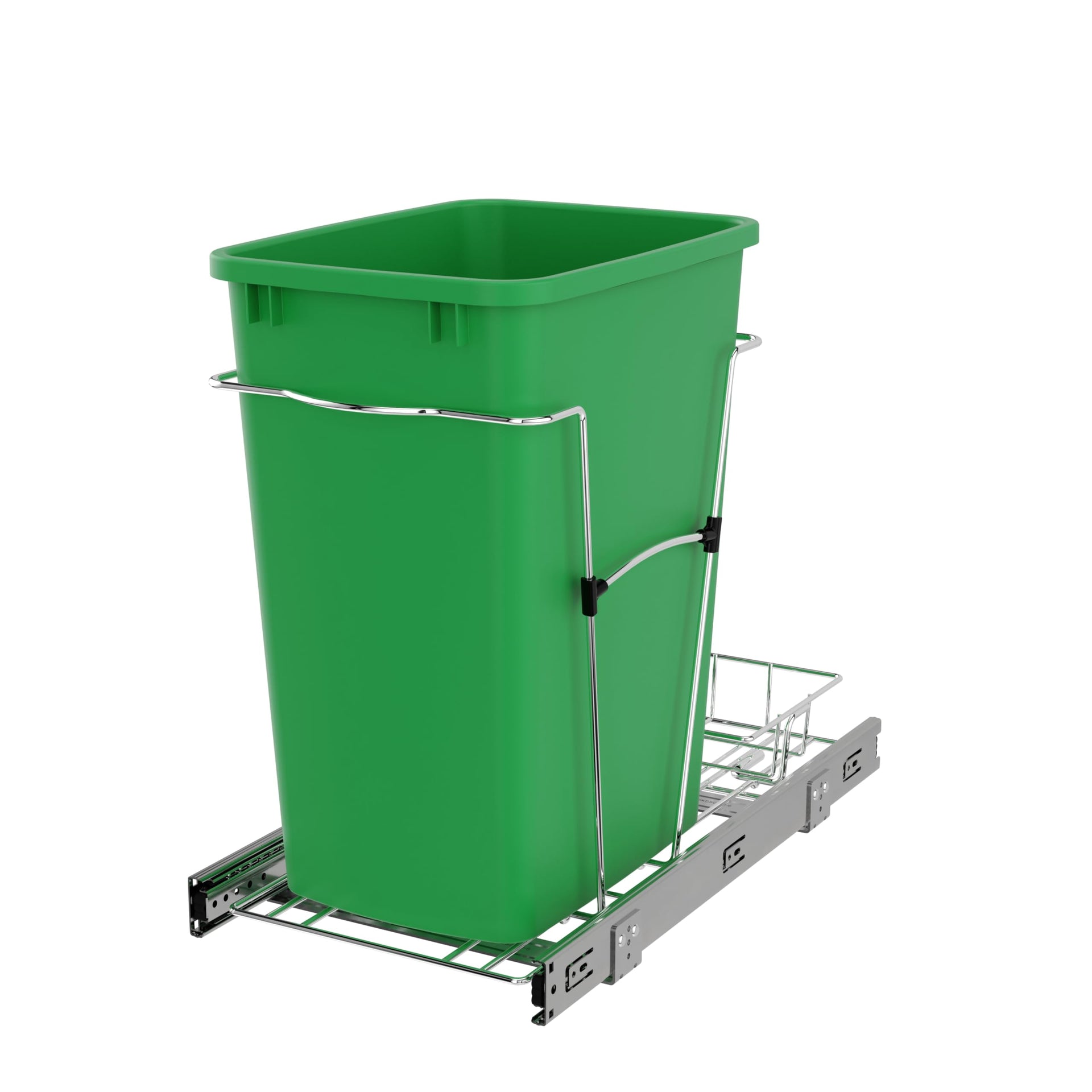 Pullout Trash Can for Kitchen Cabinets 35 Qt Garbage Waste Recycling Bin with Full Extension Slides
