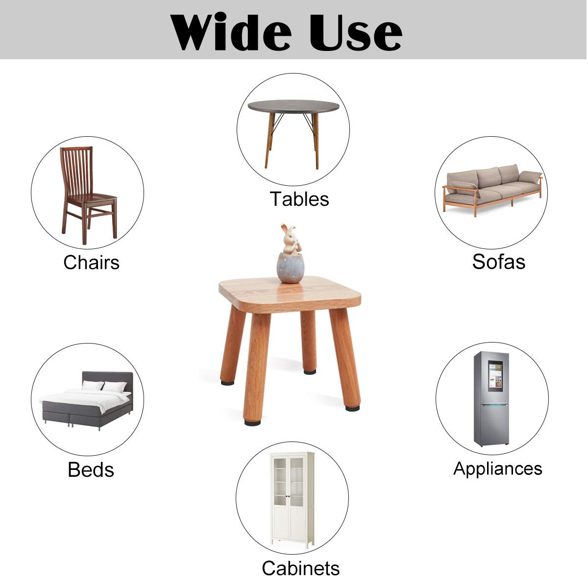 Felt Furniture Pads 136 Pieces (136 Count)