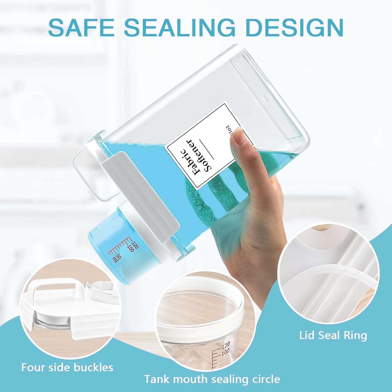 2 Pack Laundry Detergent Dispenser (122 Fl Oz)