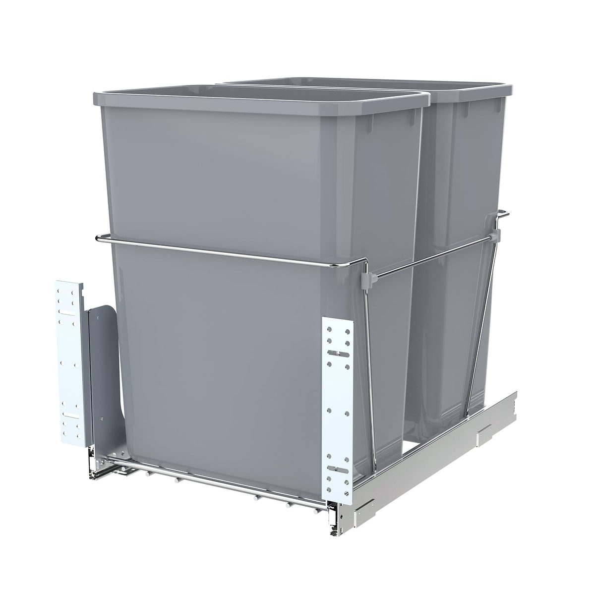 Double Pull Out Trash Can for Under Kitchen Cabinets Include Double 35QT Trash Bin Doesn't Include Door Fittings