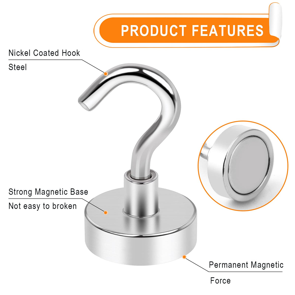 Magnetic Hooks 30Lbs+ Strong Magnetic Hook for Cruise Cabins