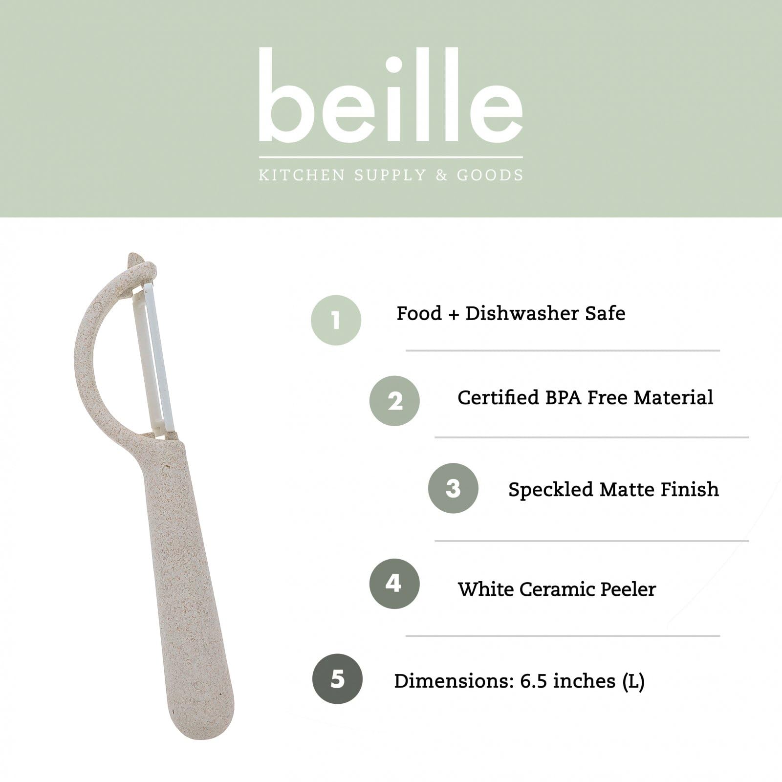 Wheat Straw Vegetable Peeler with Ceramic Blade