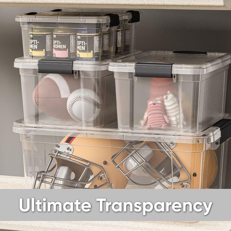 Clear Storage Bins with Lids (2 Count)
