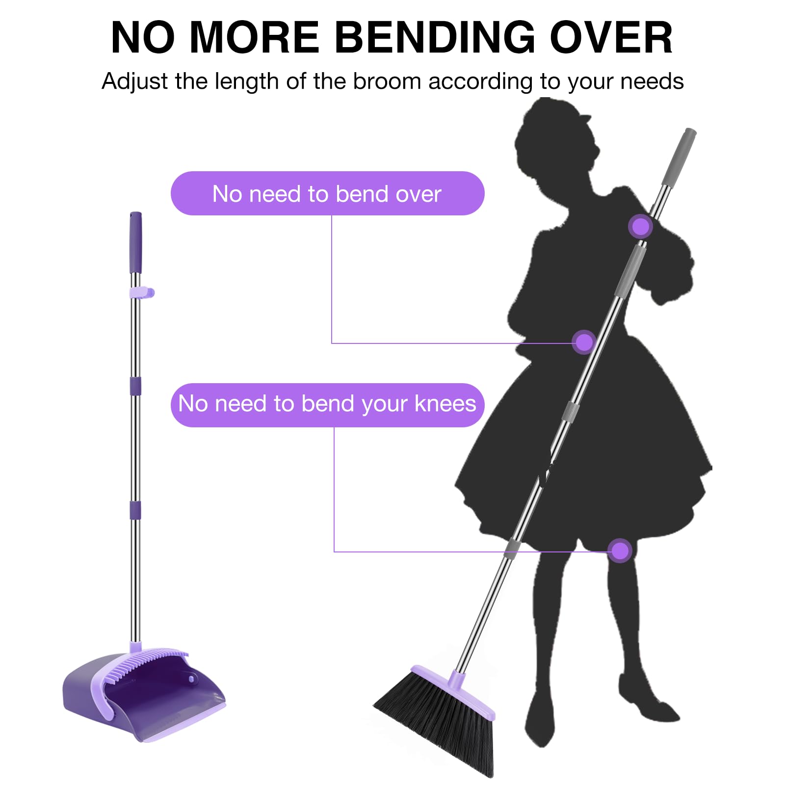 Broom and Dustpan Set with 52