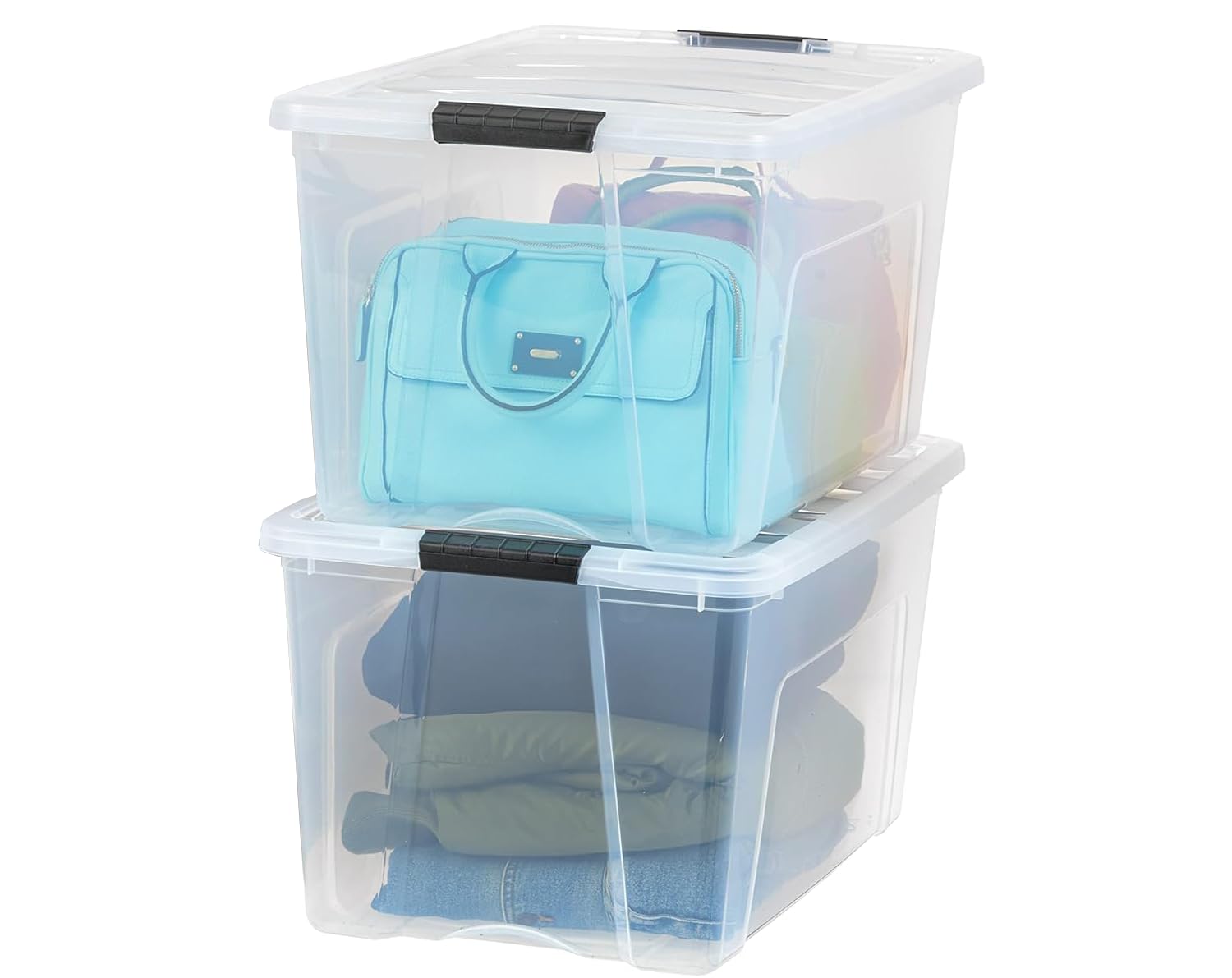 2 Pack 72 Quart Storage Bins with Lids (2 Count)
