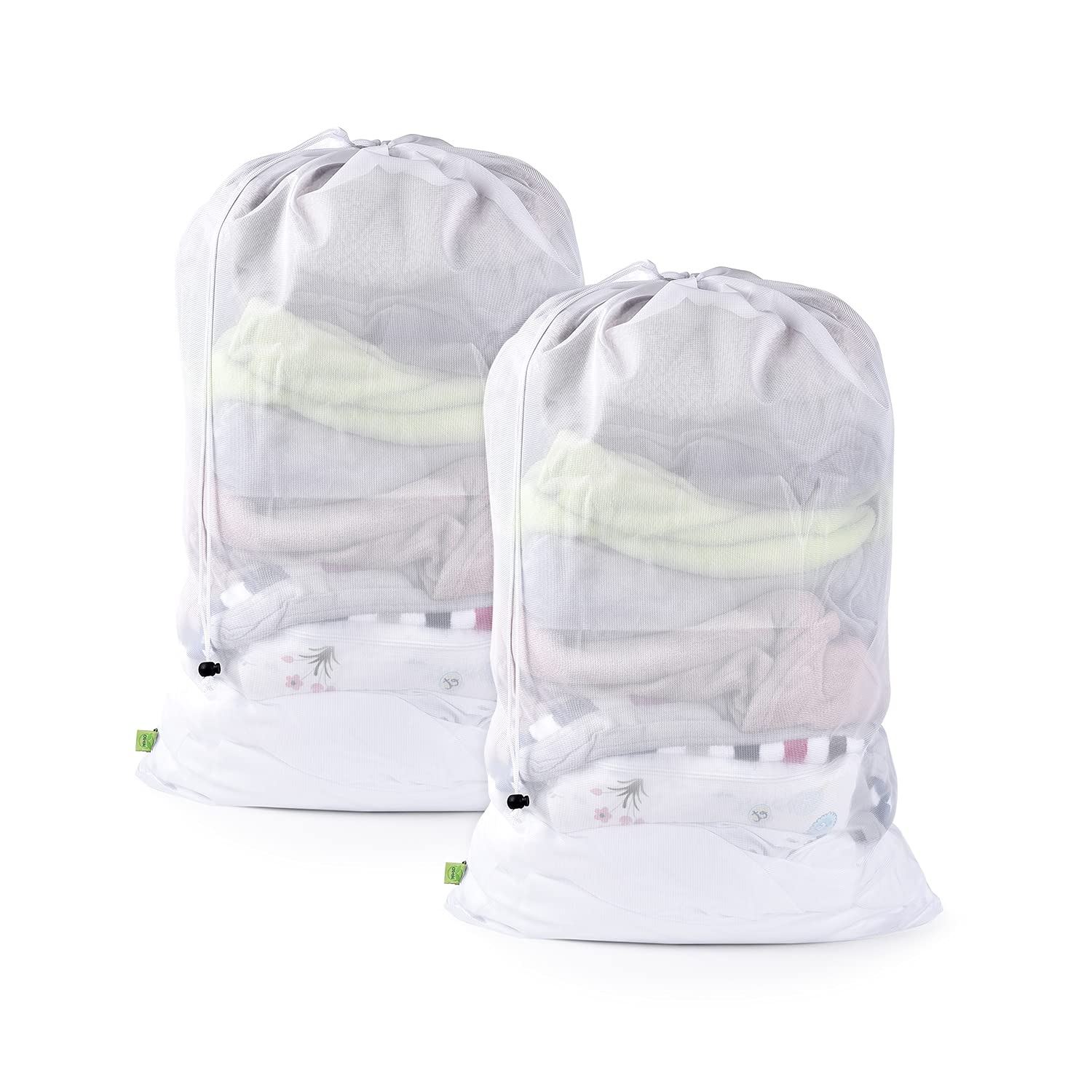 2 Pcs Large Mesh Laundry Bags 24X36 Inch Heavy Duty Drawstring Laundry Wash Bag (2 Count)