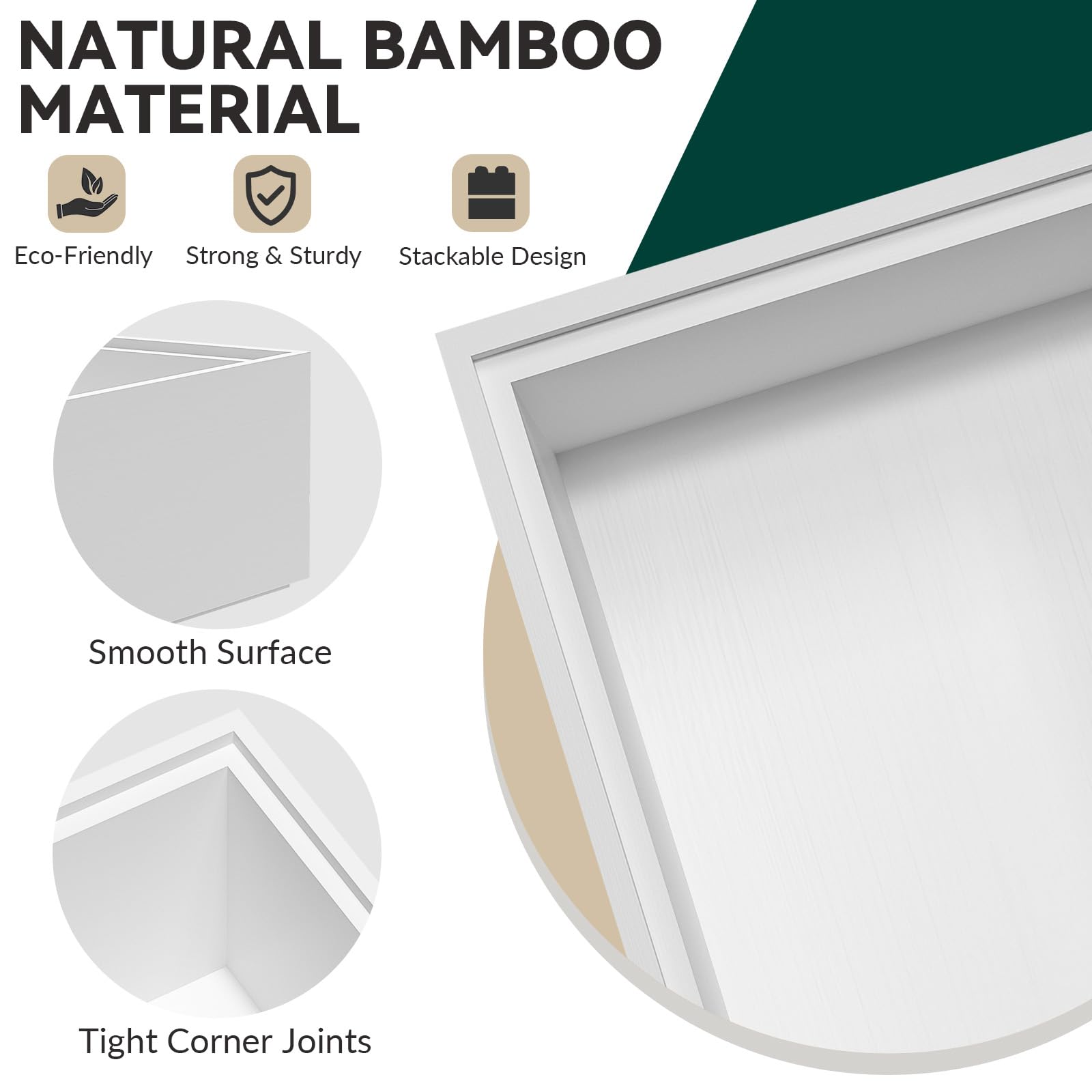 Bamboo Kitchen Drawer Organizer (2 Count)