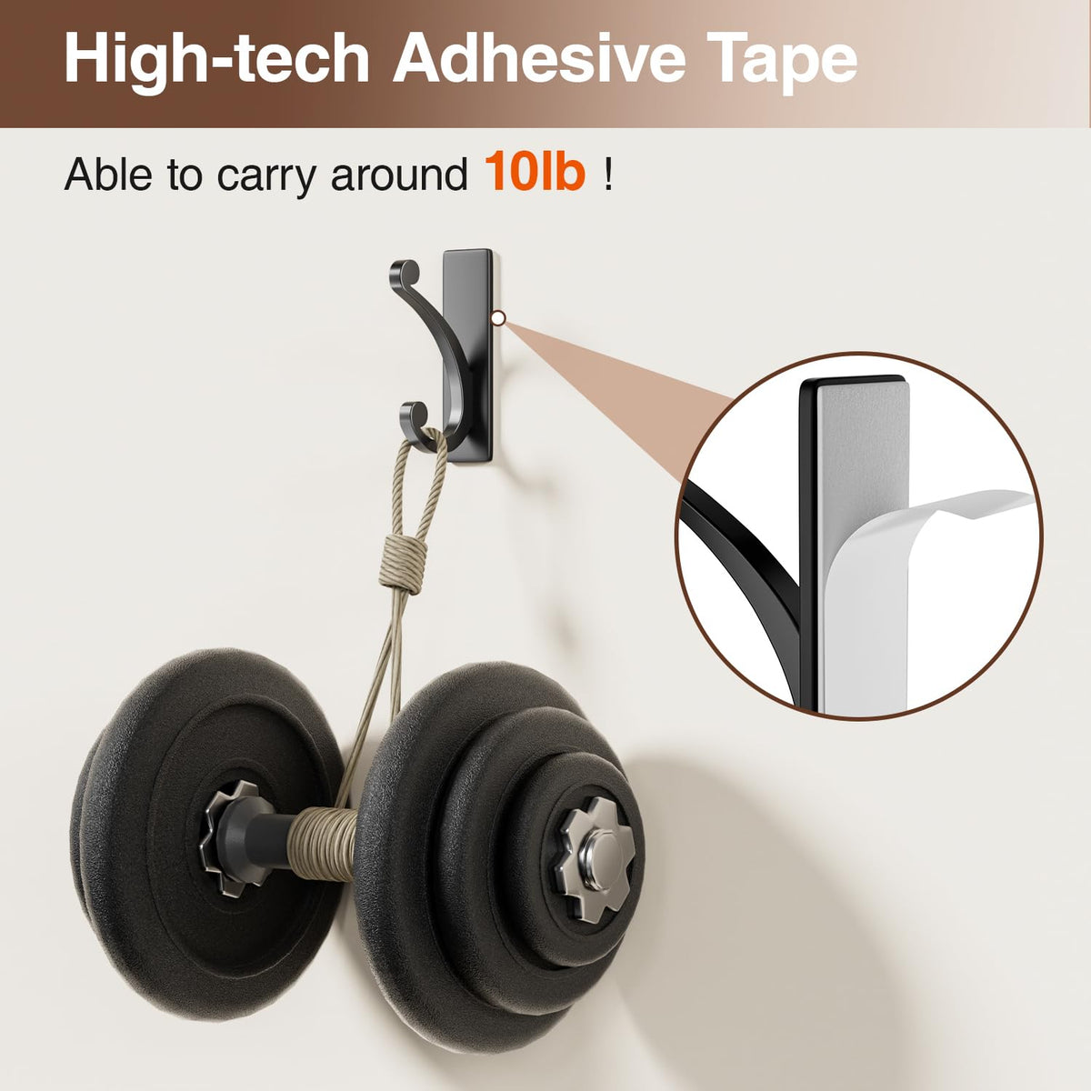 Adhesive Wall Hook for Towel (4 Count)