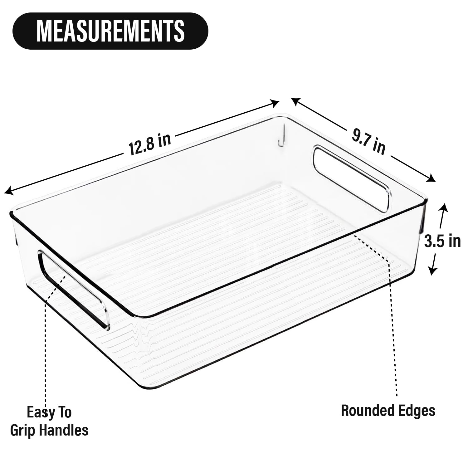 Large Clear Plastic Storage Bins (4 Count)