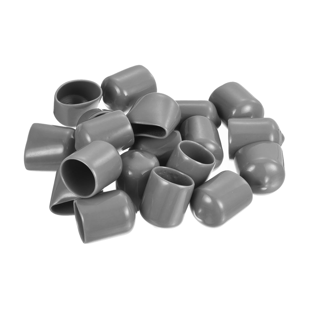 20pcs Rubber End Caps Protective Caps 17mm ID Vinyl PVC Round Tube Bolt Cap Cover Screw Thread Protectors