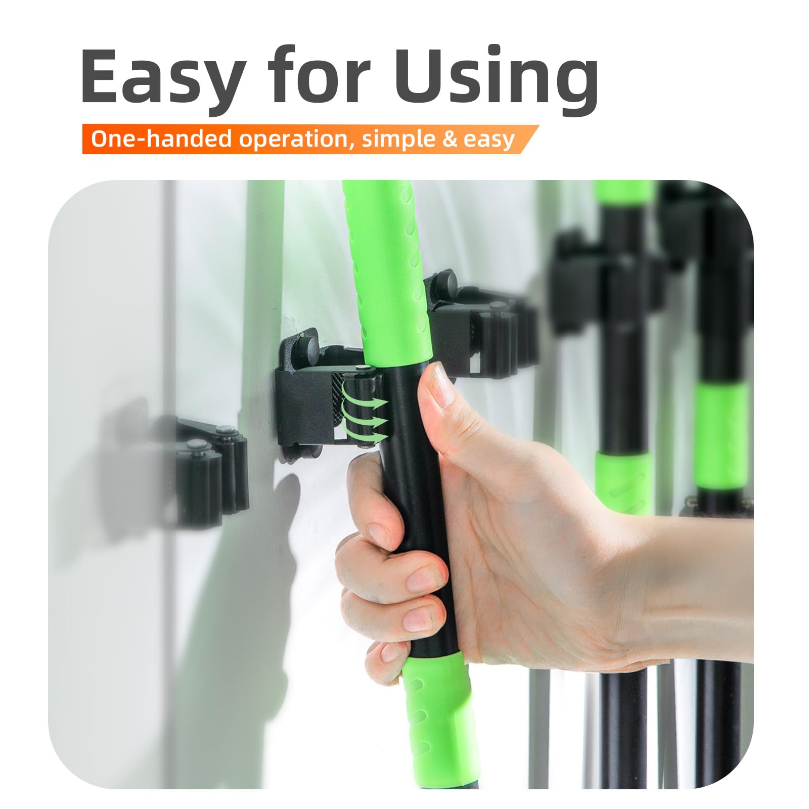 5 PCS Broom Holder Wall Mount