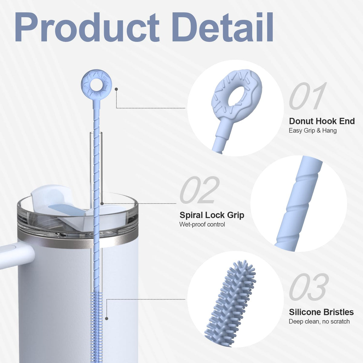 Silicone Straw Cleaner Brush