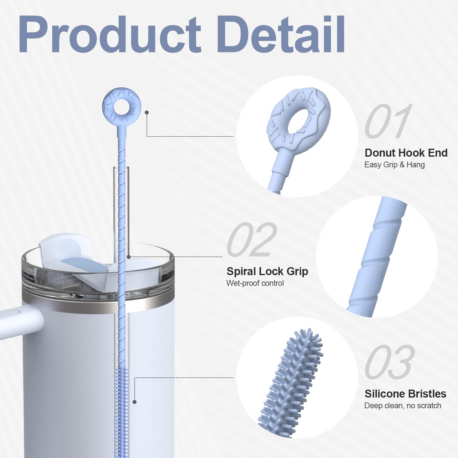 Silicone Straw Cleaner Brush