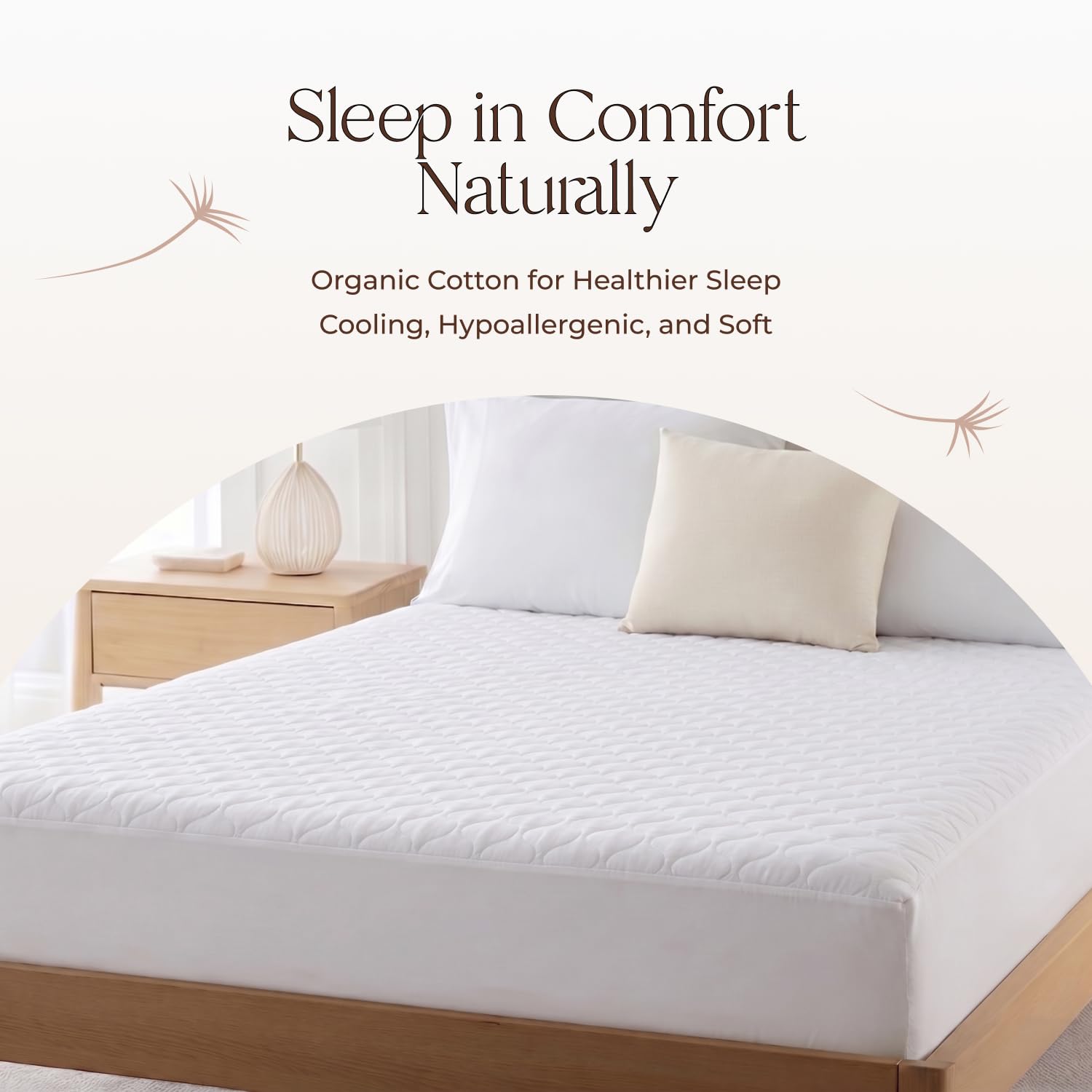 100% Cotton Organic Mattress Pad