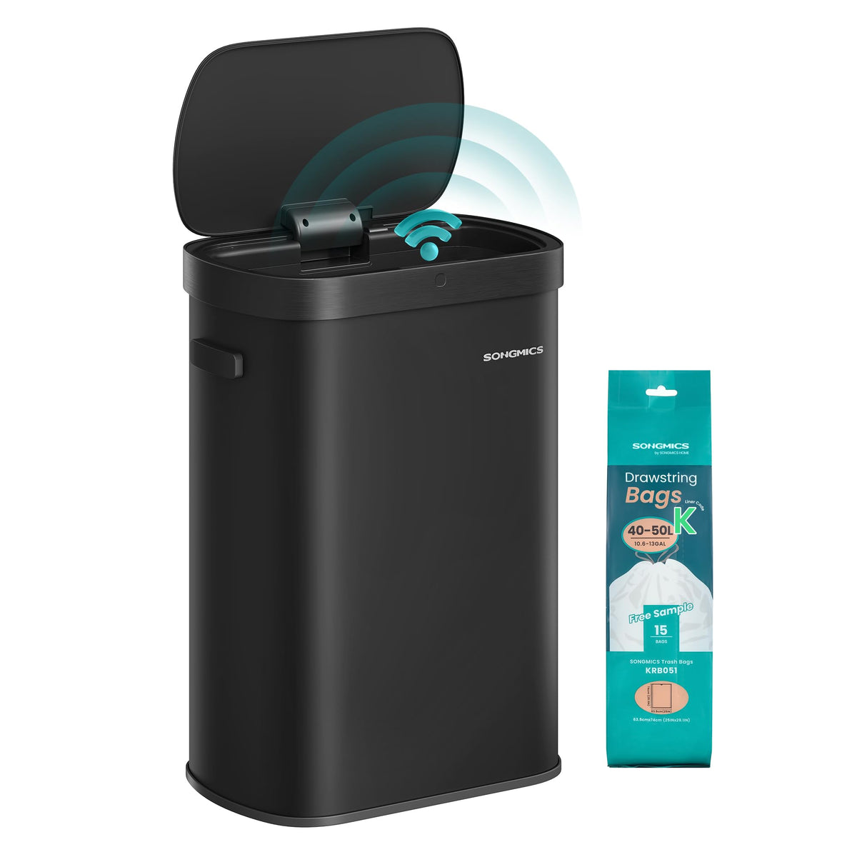 Trash Can, 13-Gallon, Stainless Steel, Soft-Close Lid