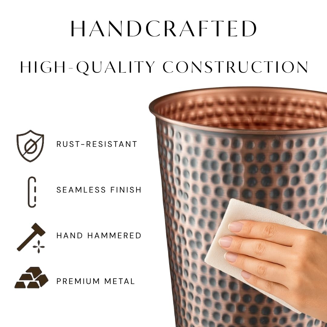 Metal Bathroom Trash Can
