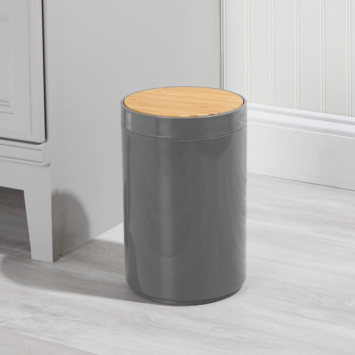 Plastic Round Trash Can Small Wastebasket
