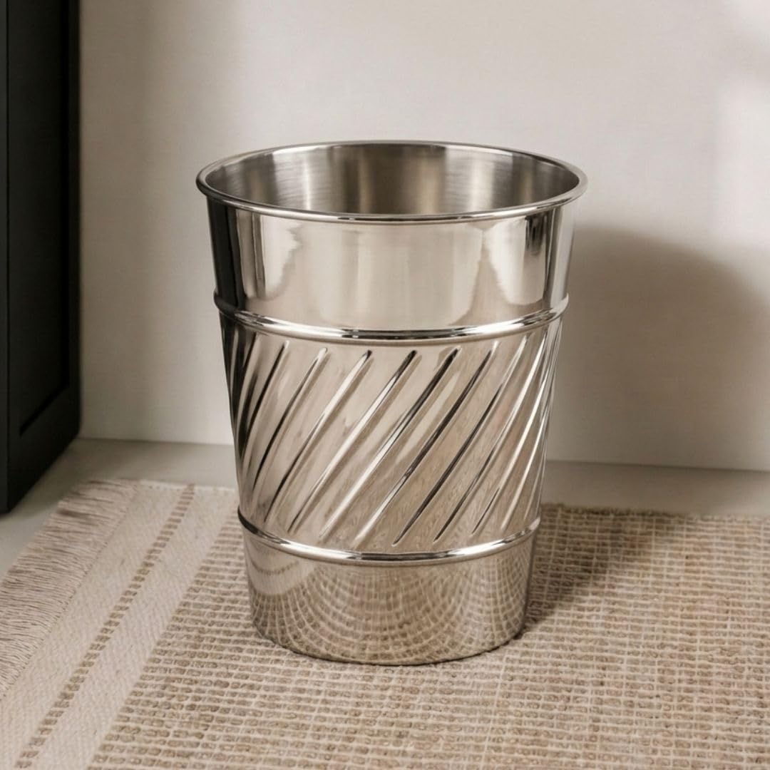 Metal Bathroom Trash Can