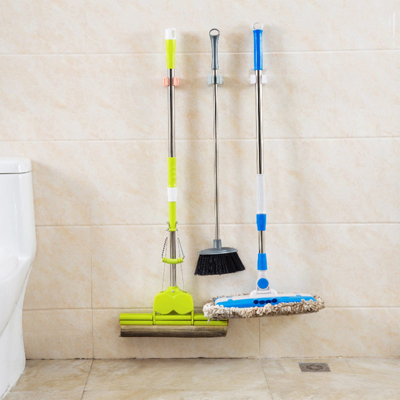Mop and Broom Holder Wall Mount