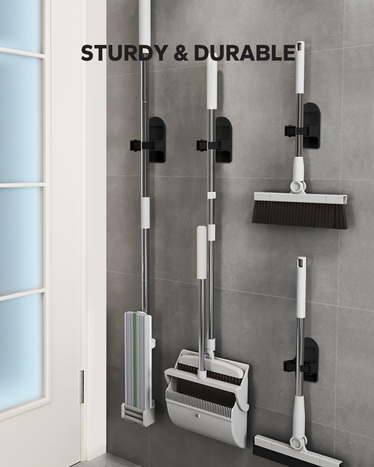 Broom Holder Wall Mount (4 Count)