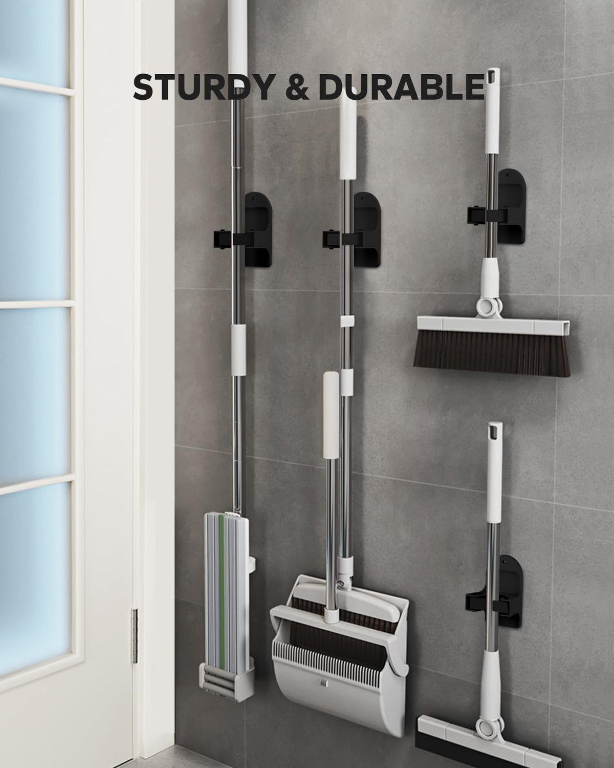 Broom Holder Wall Mount (4 Count)