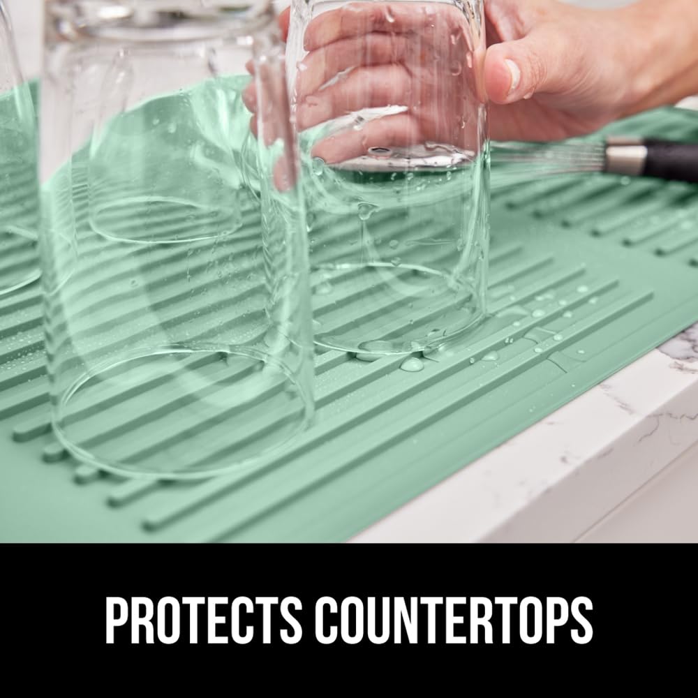 100% BPA Free Patented Silicone Dish Drying Mat for Kitchen Counter