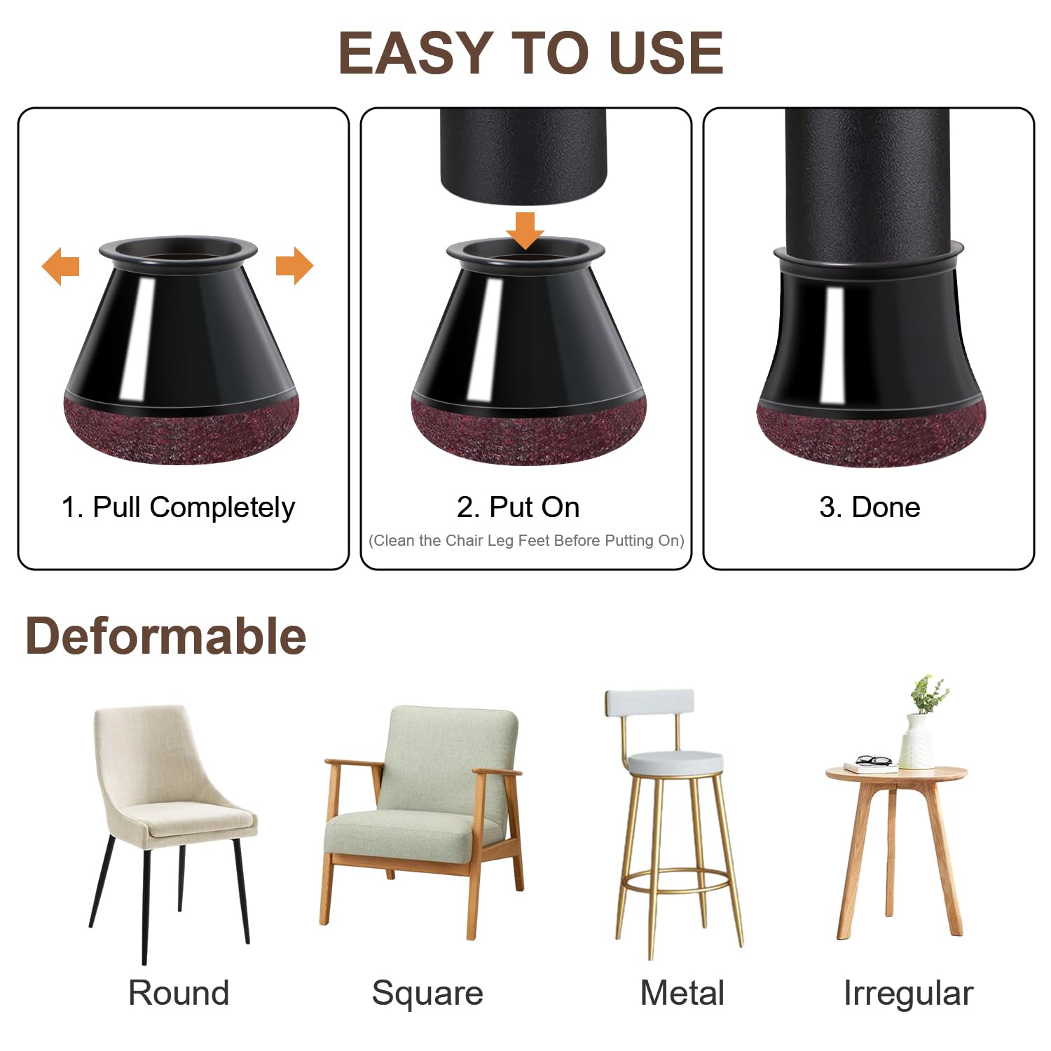 20 Pcs Chair Leg Floor Protectors for Hardwood Floors (20 Count)
