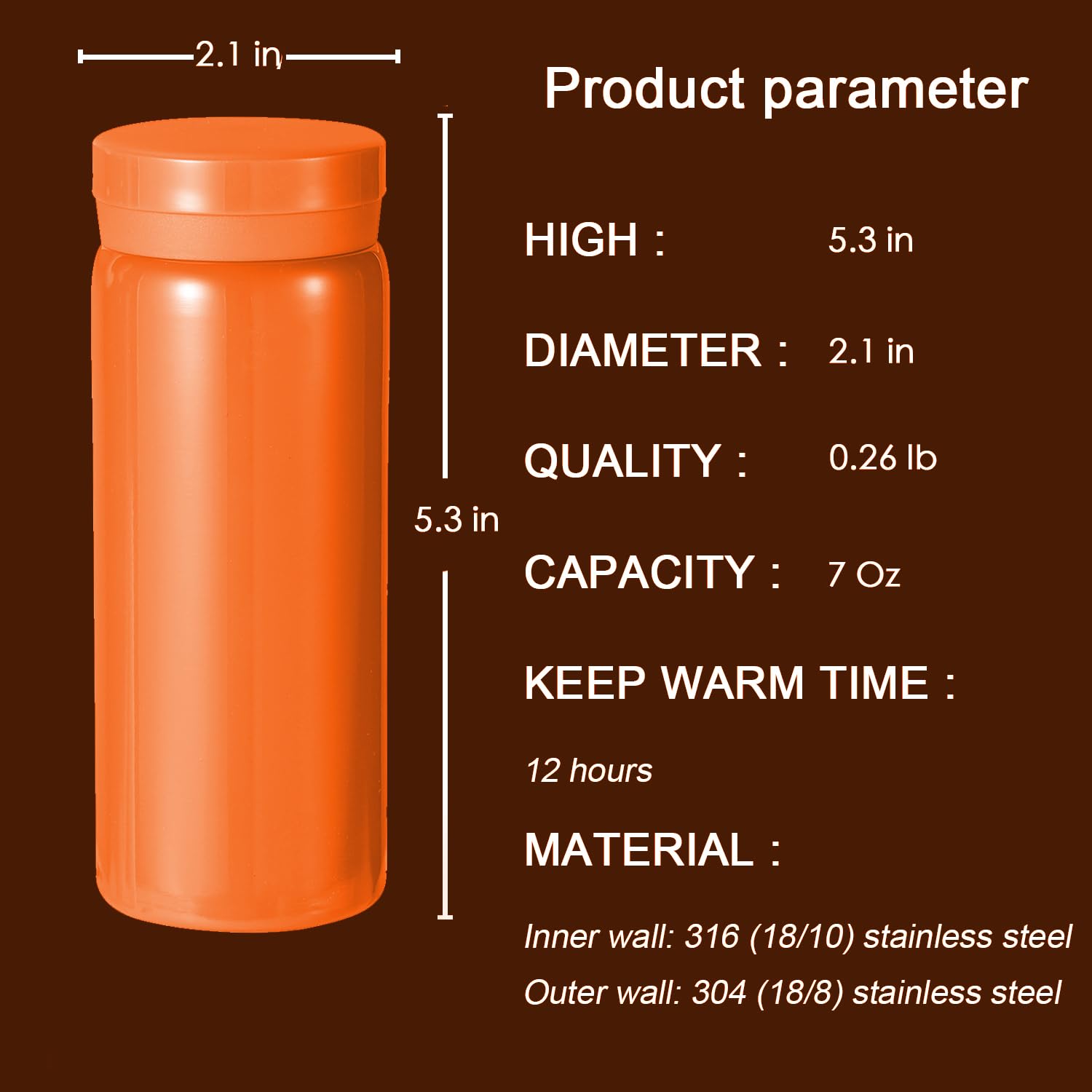 Mini Thermos Cute Water Bottle