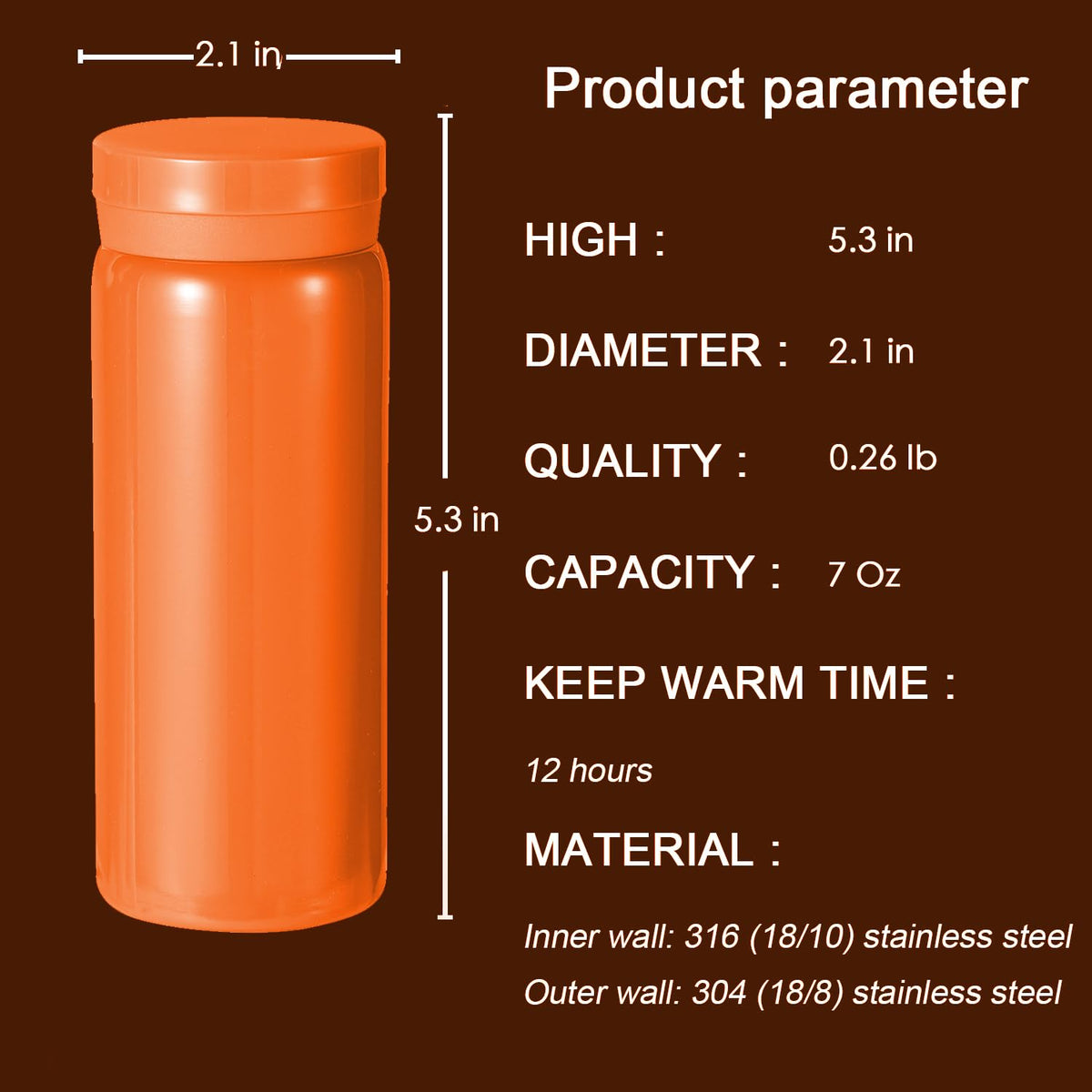 Mini Thermos Cute Water Bottle