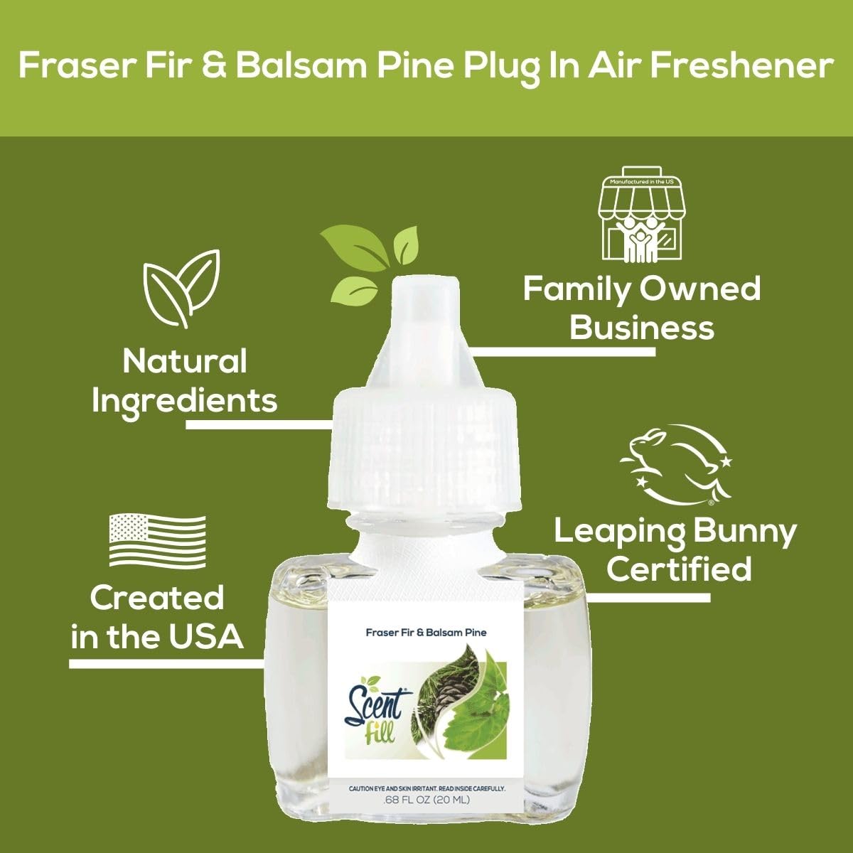 Fraser Fir & Fresh Balsam Pine Plug in Air Freshener (2.72 Fl Oz)
