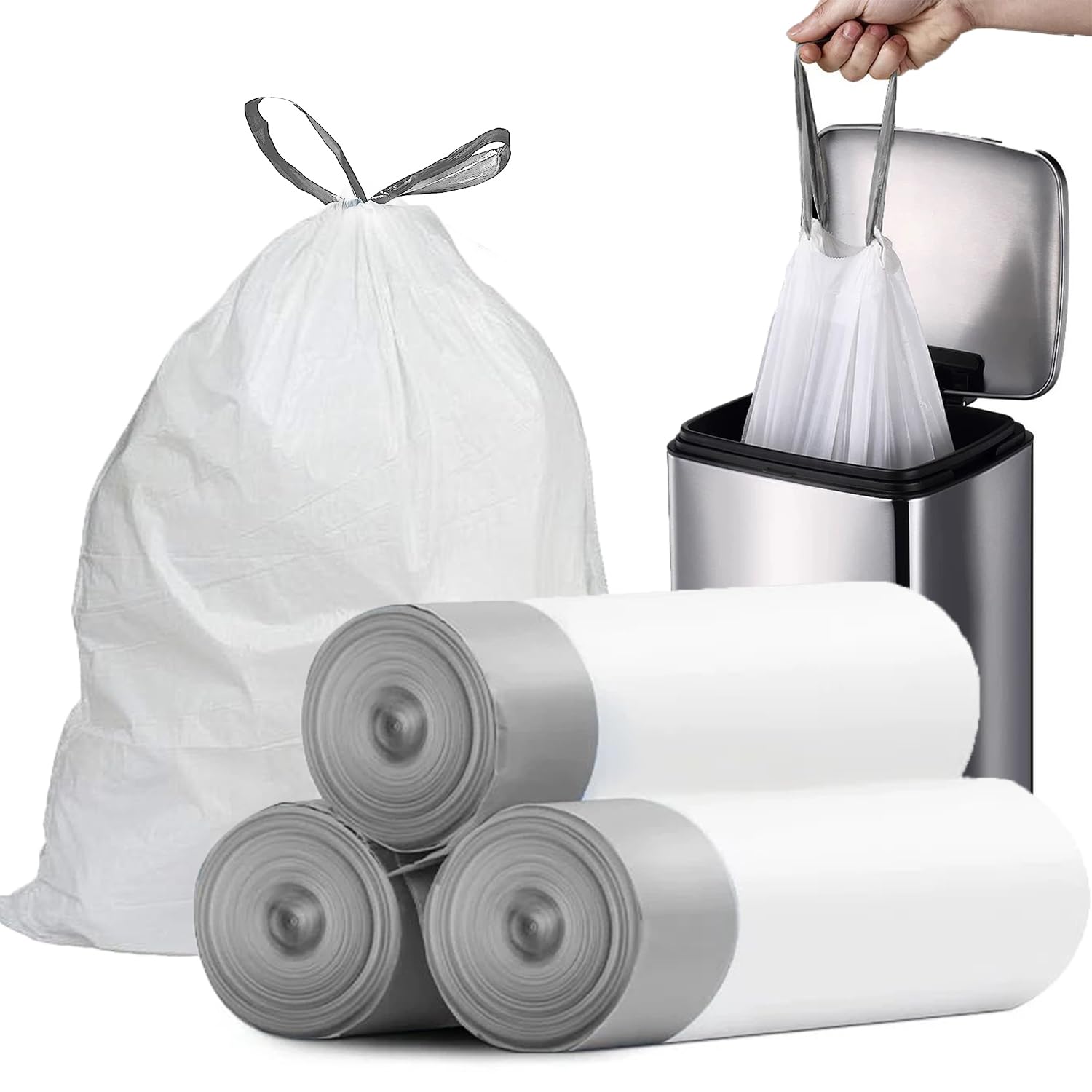 Small Trash Bags 4 Gallon (57 Count)