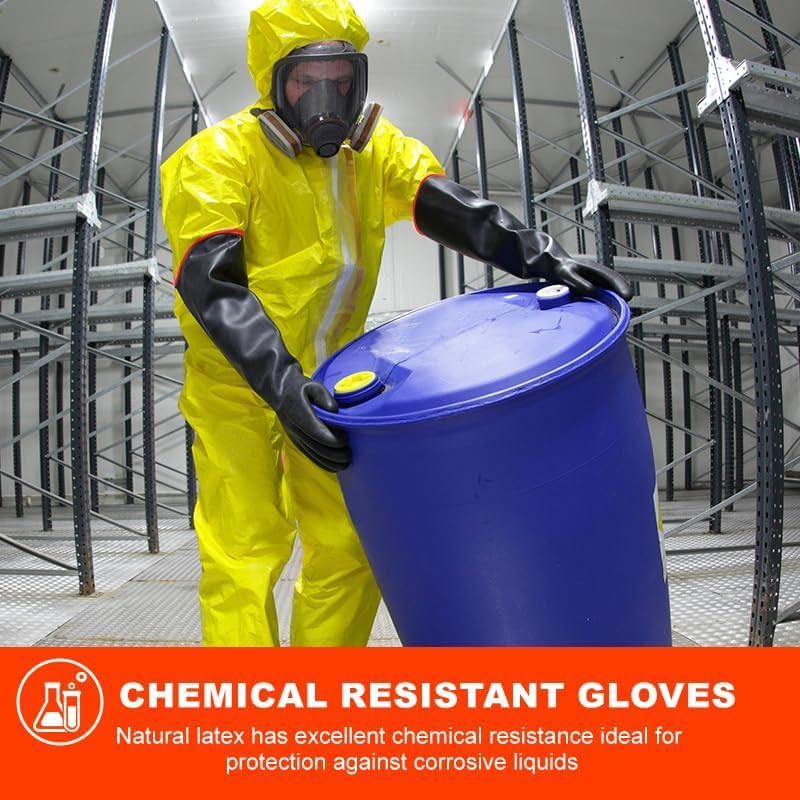 Heavy Duty Latex Chemical Resistant Gloves