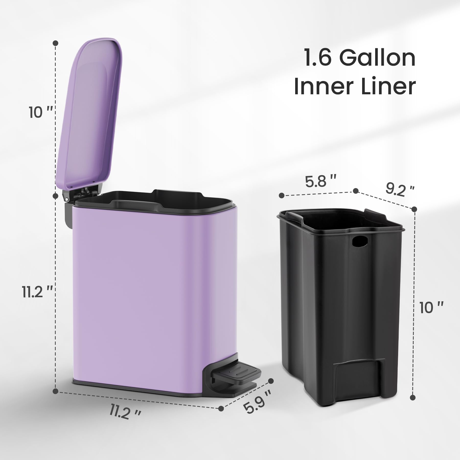 Small Bathroom Trash Can with Lid