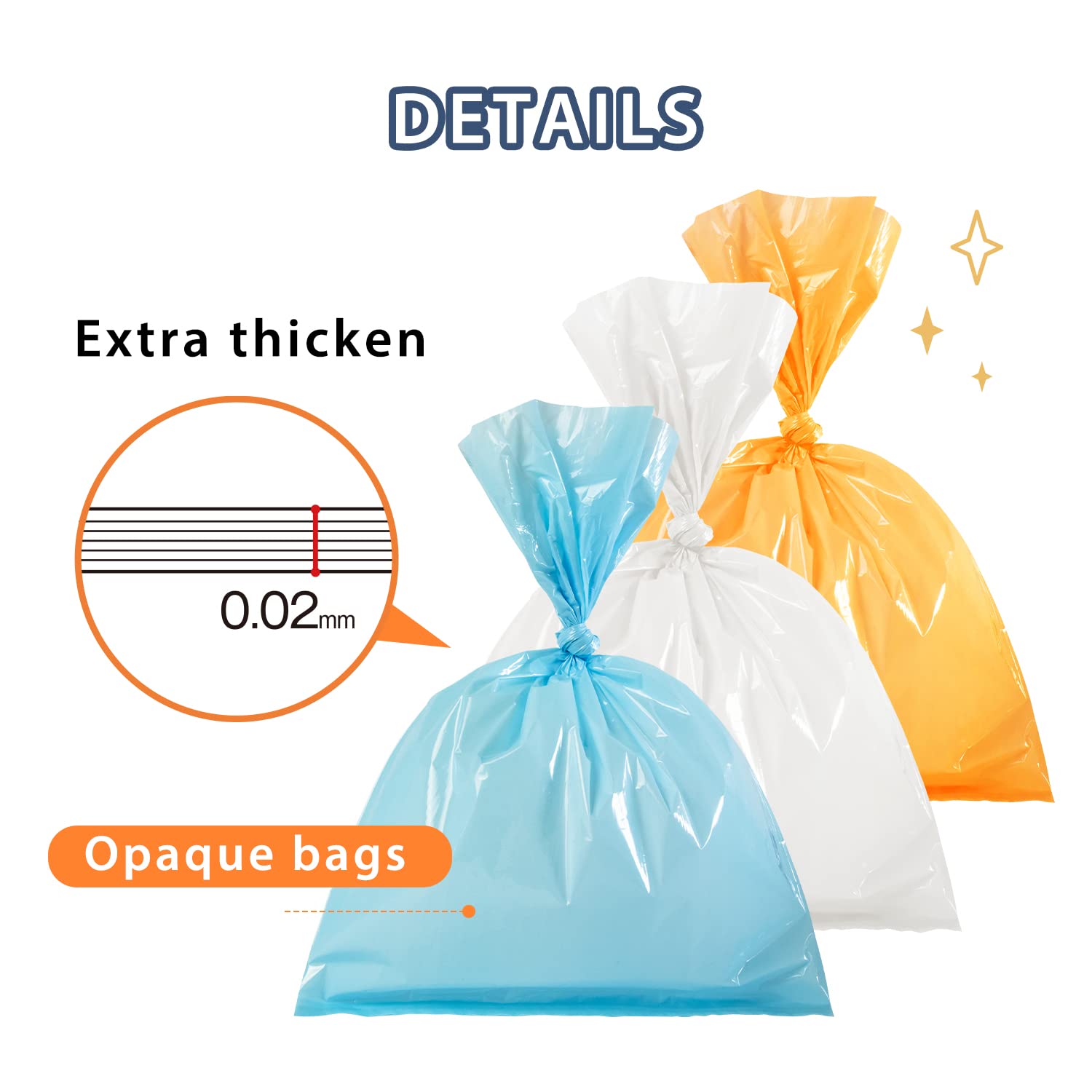 Odor Sealing Disposable Diaper Bags XS (300 Count)