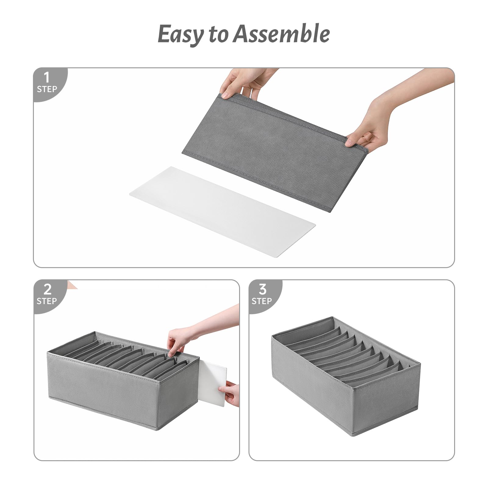 4 Packs T shirt Drawer Organizers for Clothing (4 Count)