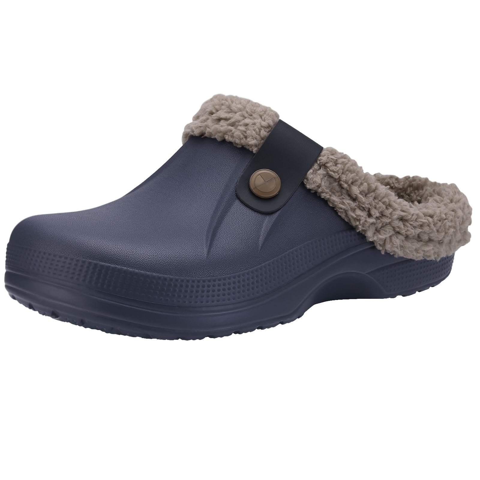 Fur Lined Clogs for Women & Men Fuzzy Slippers with Memory Foam