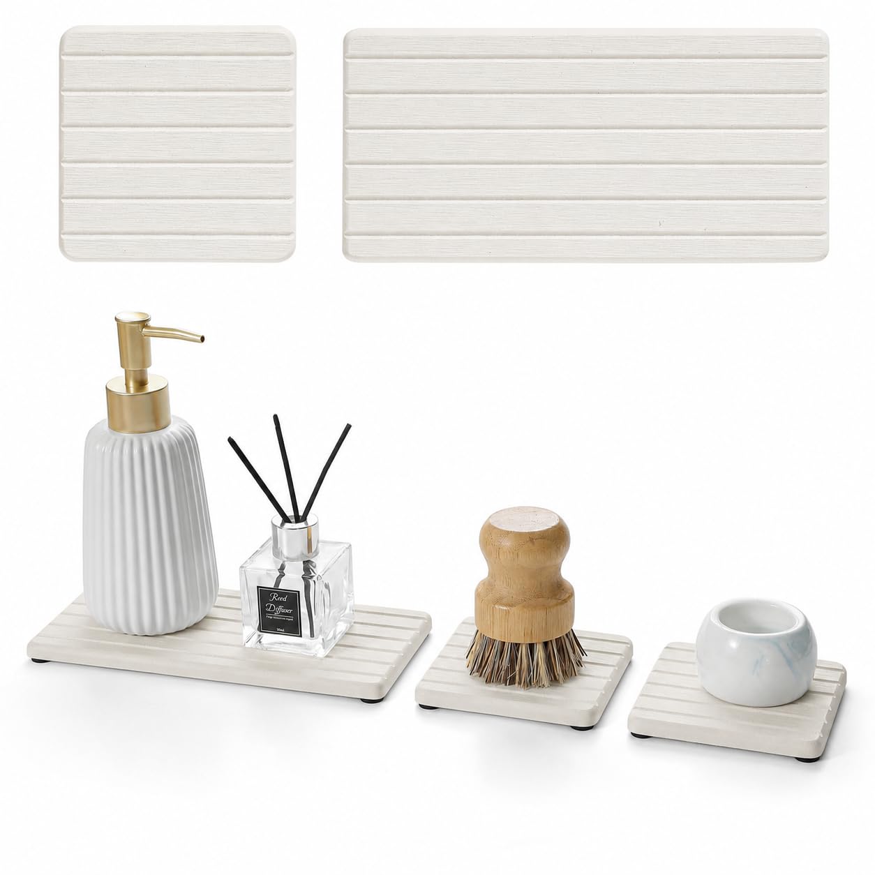 Diatomaceous Earth Sink Organizer Tray Set (3 Count)
