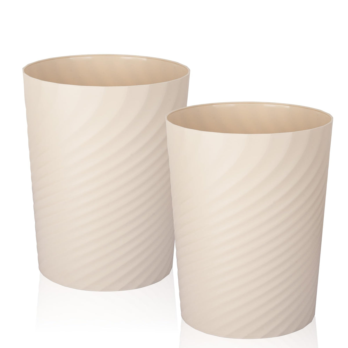 Plastic Small Bathroom Trash Can Wastebasket Garbage Can (2 Count)